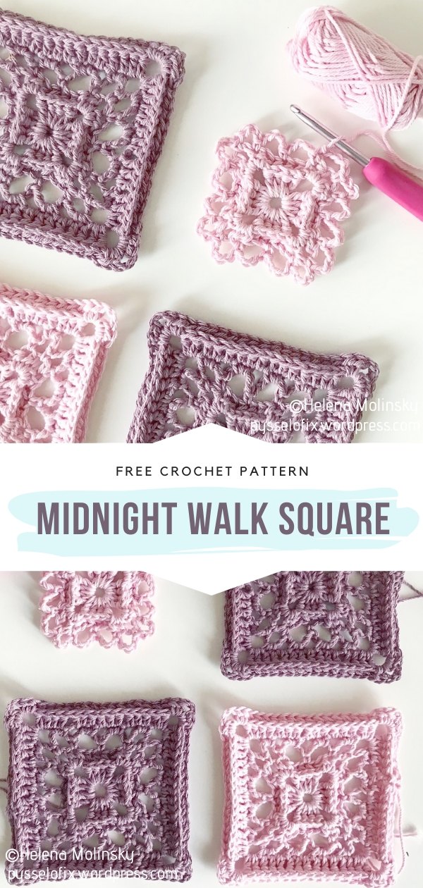 Subtle Lace Motif Squares with Free Crochet Patterns