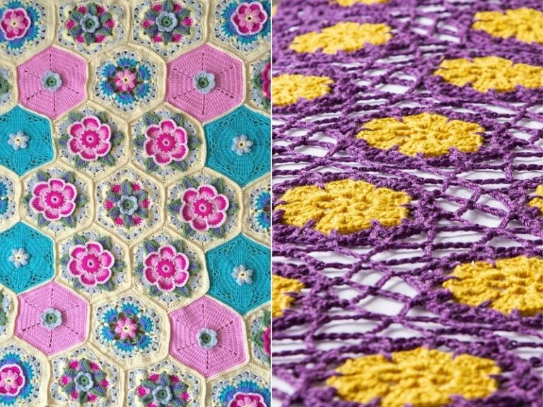 5 Stunning Crochet Flower Blankets – Free Patterns