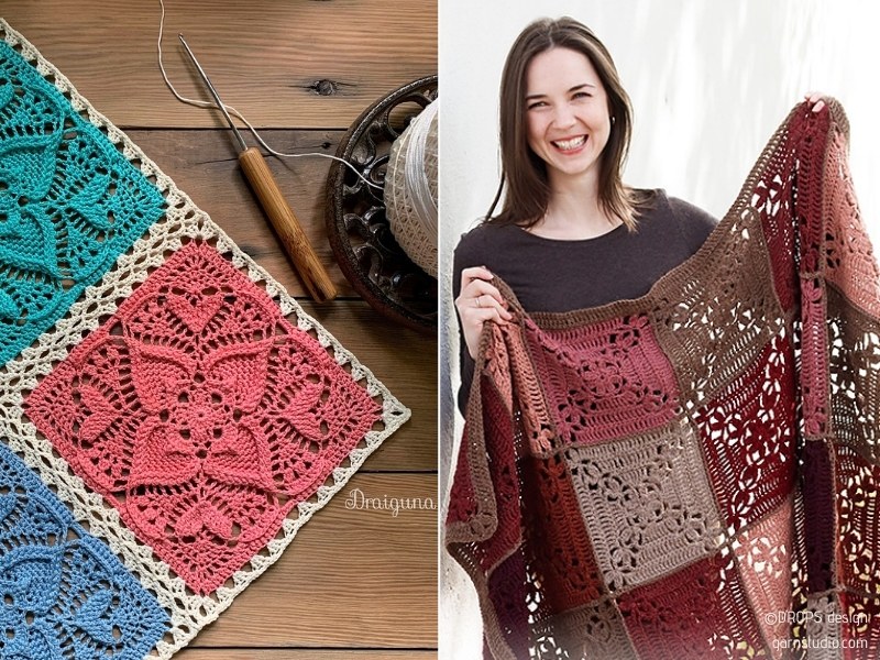 Lace Motif Squares with Free Crochet Patterns