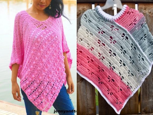 Beautiful Summer Ponchos - Free Crochet Patterns