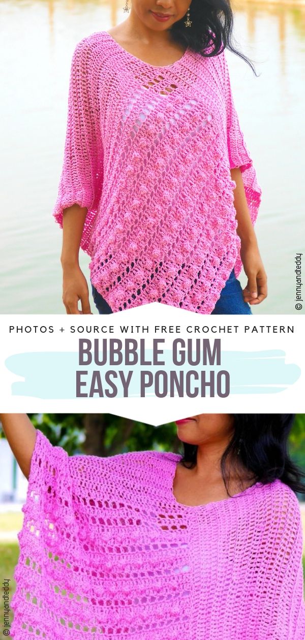 Bobble Crochet Poncho
