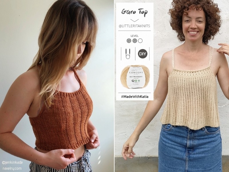 Cute Summer Crop Tops with Free Knitting Patterns