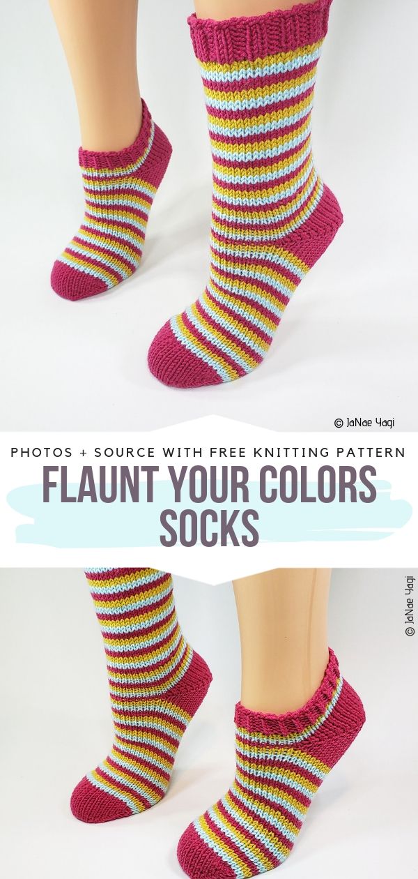 Flaunt Your Colors Socks Free Knitting Pattern
