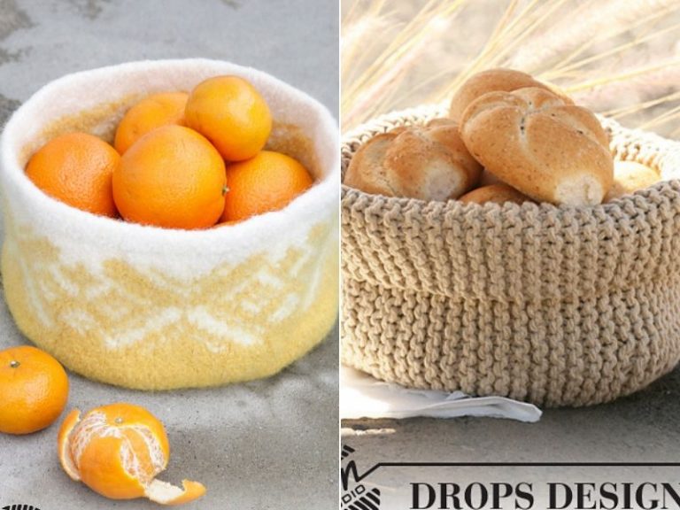 Knitted Food Baskets Free Patterns
