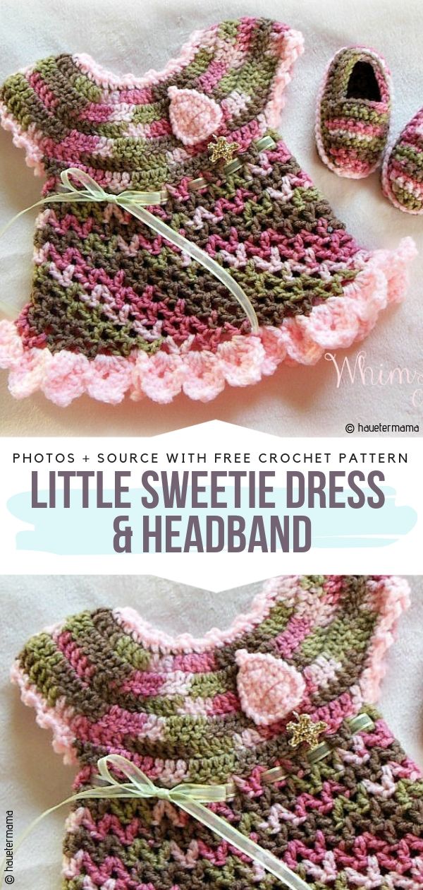 Little Sweetie Dress & Headband Free Crochet Pattern