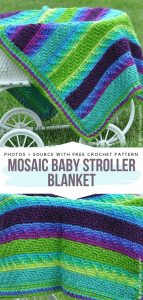 Mosaic Pattern Blankets with Free Crochet Patterns
