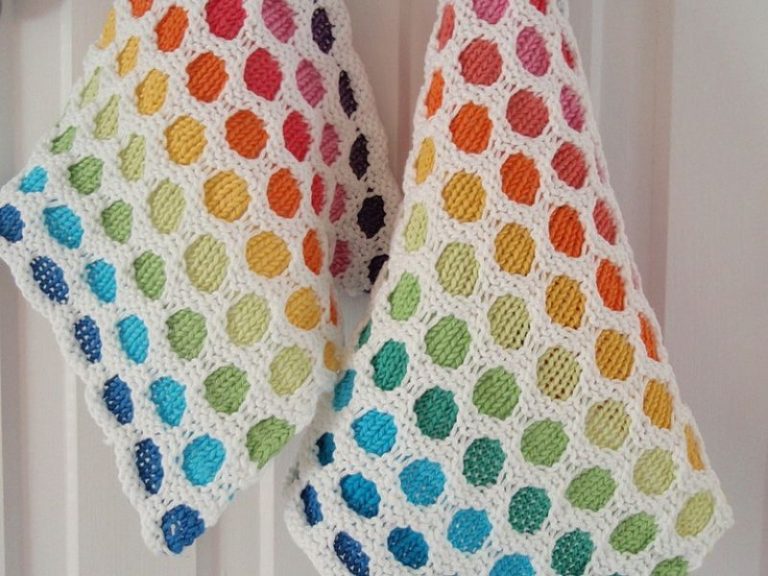 Rainbow Dishcloth Ideas Free Knitting Patterns