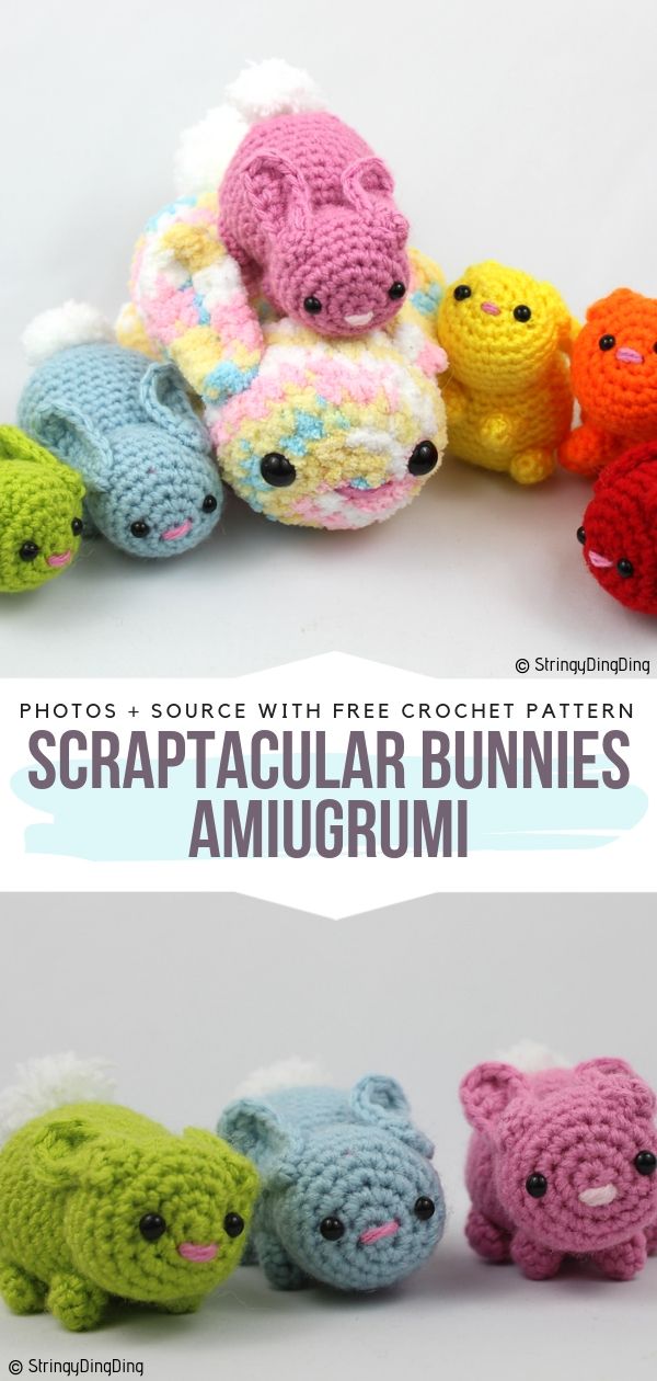 Scraptacular Bunnies Amiugrumi Free Crochet Pattern