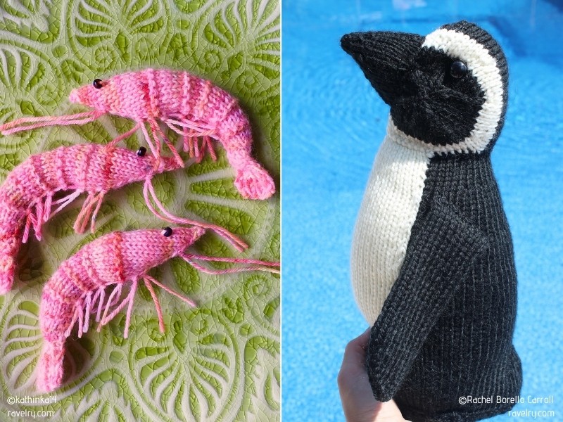 Animal Softies from Under the Sea with Free Knitting Patterns