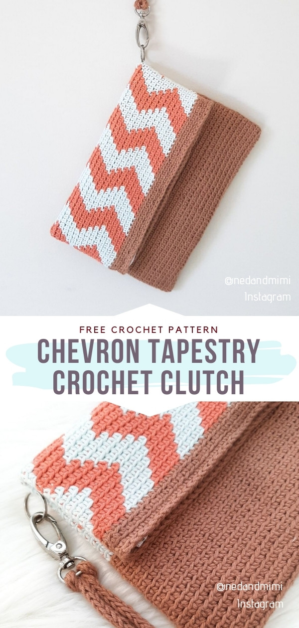 Chevron Tapestry Crochet Clutch