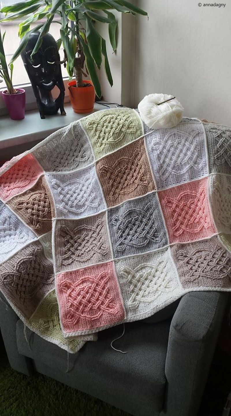 Celtic Tiles Blanket Free Crochet Pattern