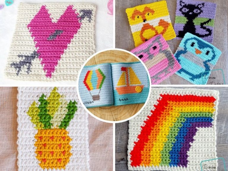 Cheery Tapestry Crochet Squares