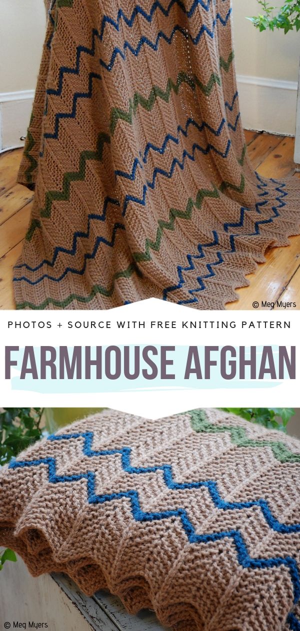 Afghan with a free knitting pattern
