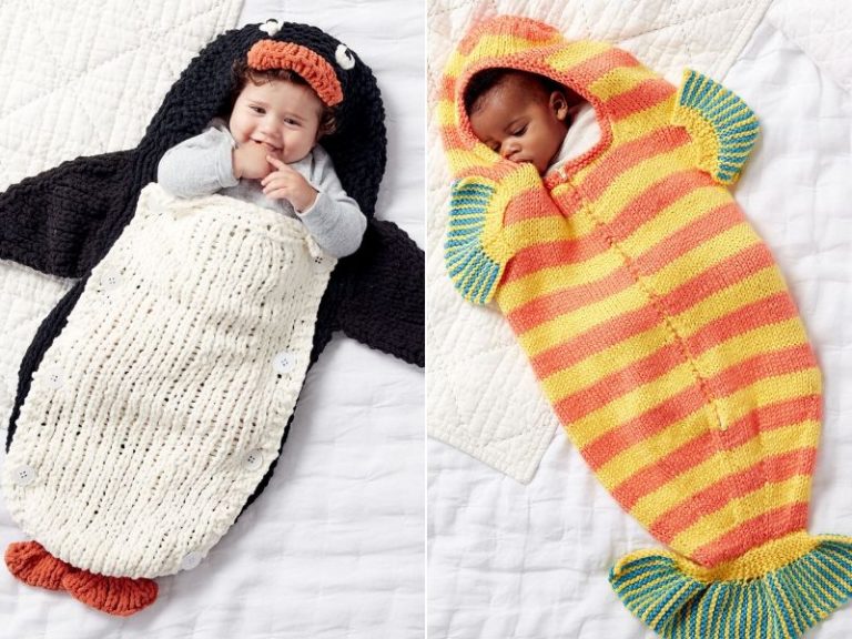 Cute baby Sleep Sacks Free Knitting Patterns
