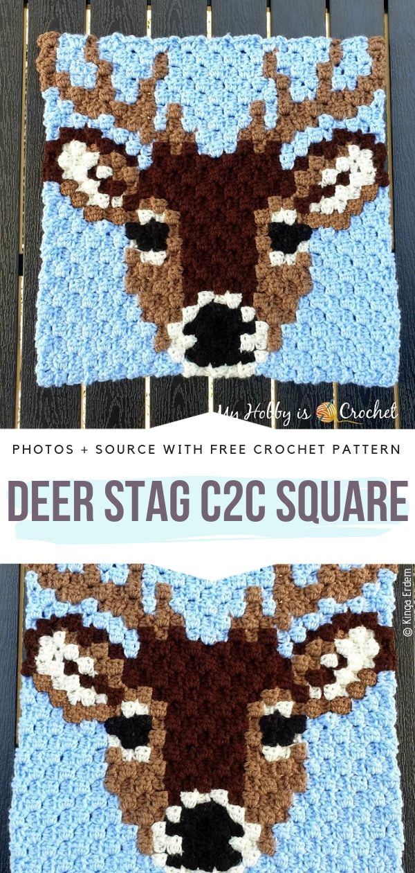 Woodland C2C Squares Free Crochet Patterns