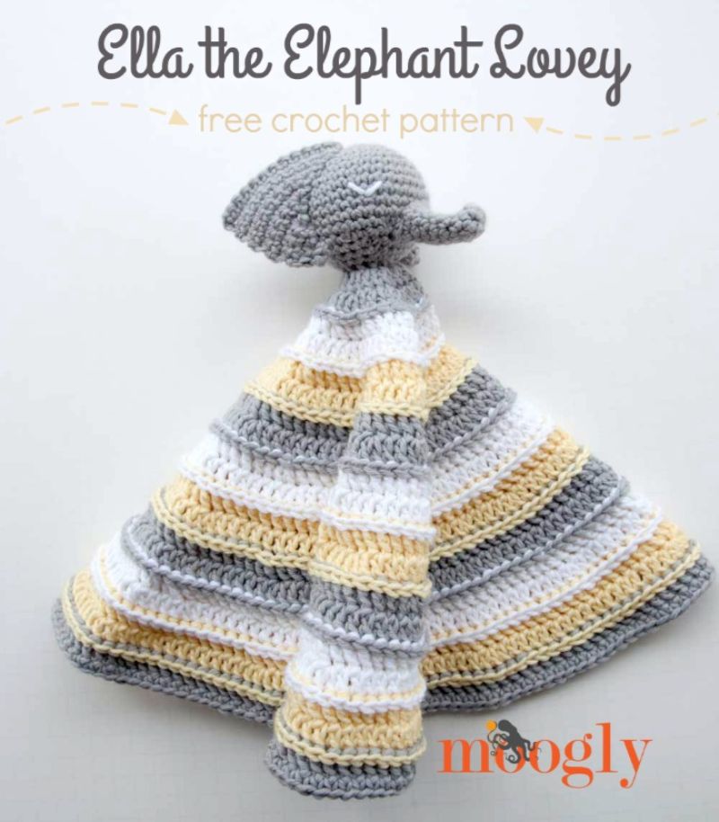 Ella The Elephant Lovey Free Crochet Pattern