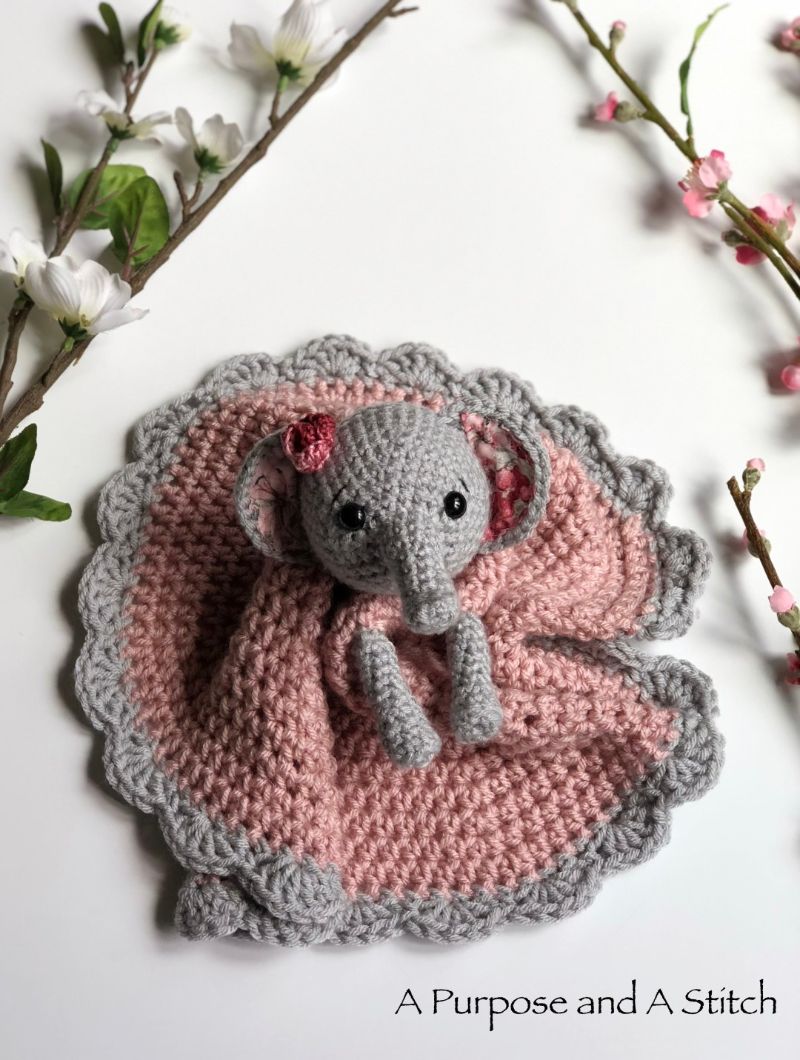 Ellie the Elephant Lovey Free Crochet Pattern