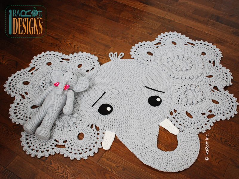 Josefina and Jeffery Elephant Rug Crochet Pattern