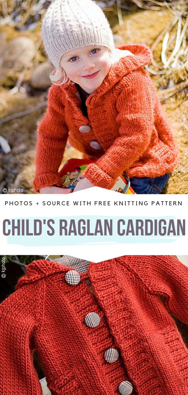 Child's Knit Raglan Cardigan