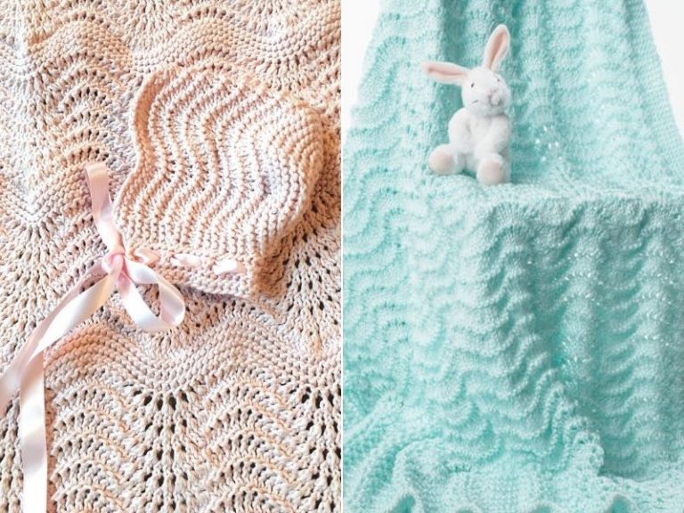 Knitted Ripple Baby Blankets Free Patterns