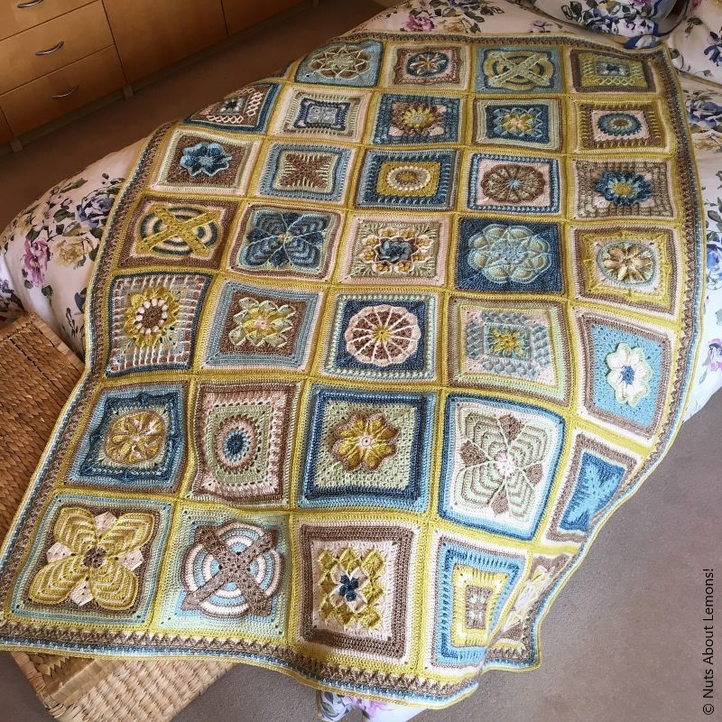 Beautiful Blanket Nuts about Squares CAL Free Crochet Pattern