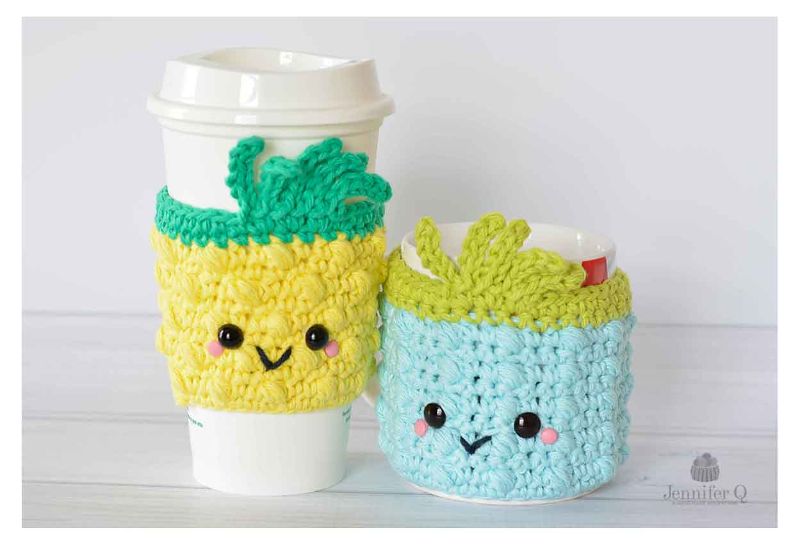 Pineapple Cup and Mug Cozies
