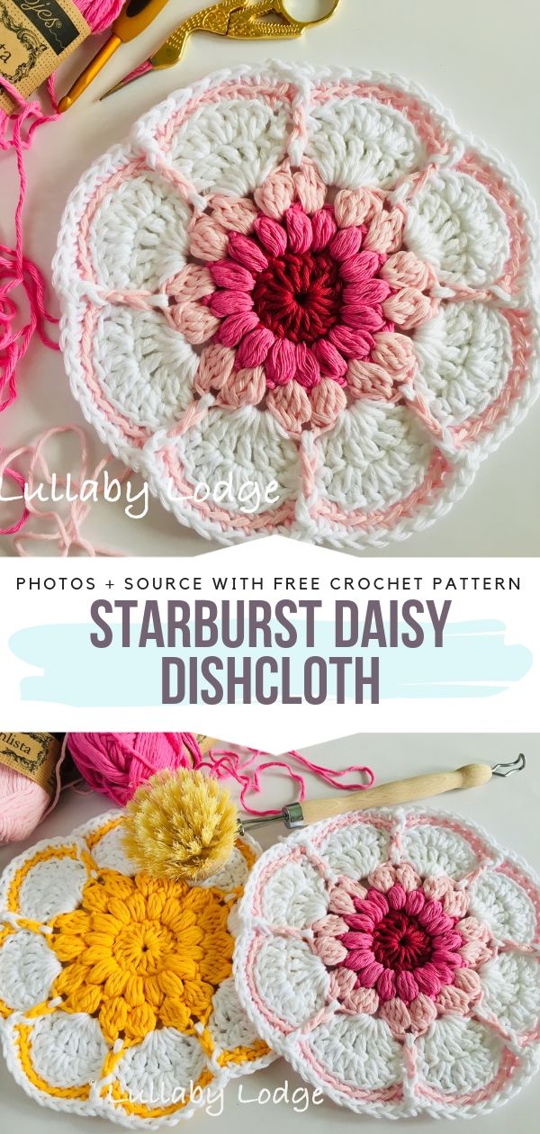 Amazing Flower Dishcloths Free Crochet Patterns