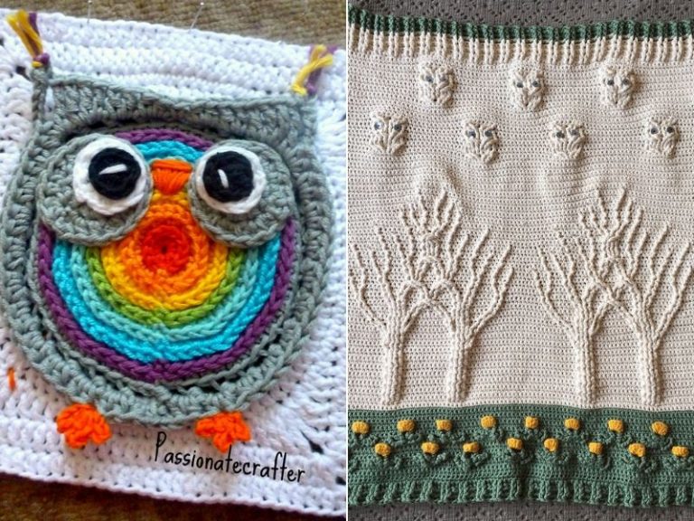 Sweet Owl Baby Afghans Free Crochet Patterns