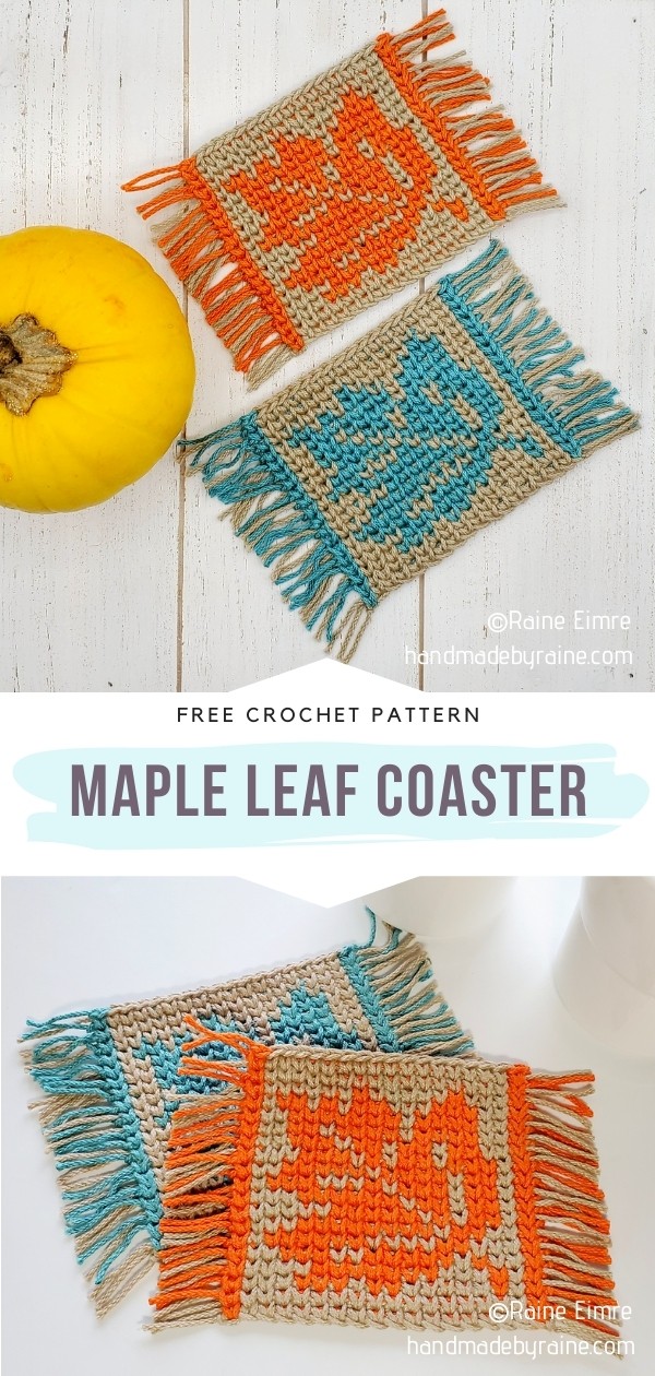 Crochet Leaf Coaster