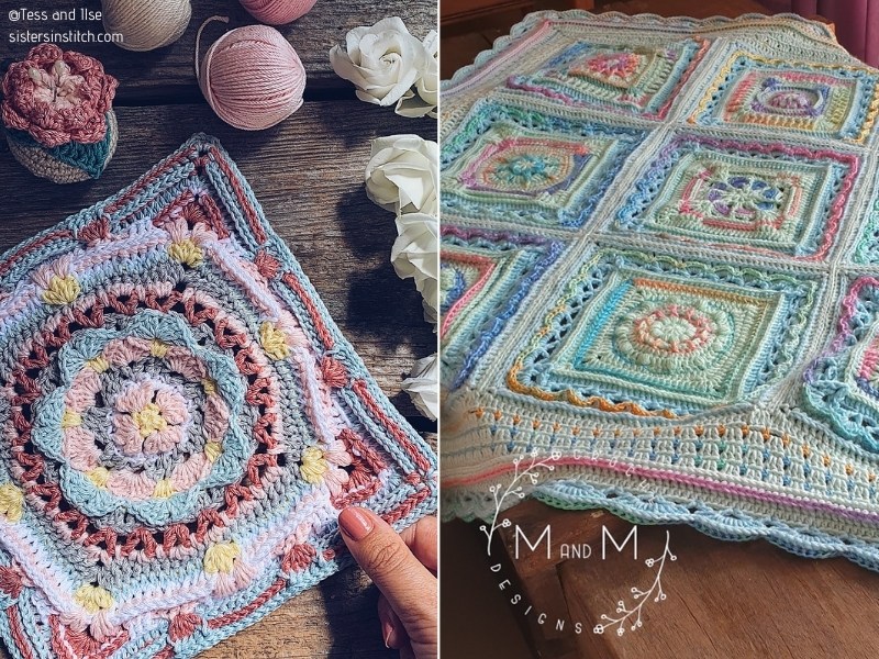 Marvelous Flower Squares with Free Crochet Patterns