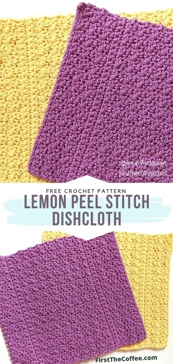 Lemon Peel Stitch Dishcloth