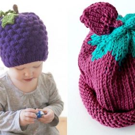 Awesome Fruity Knitted Baby Hats with Free Patterns