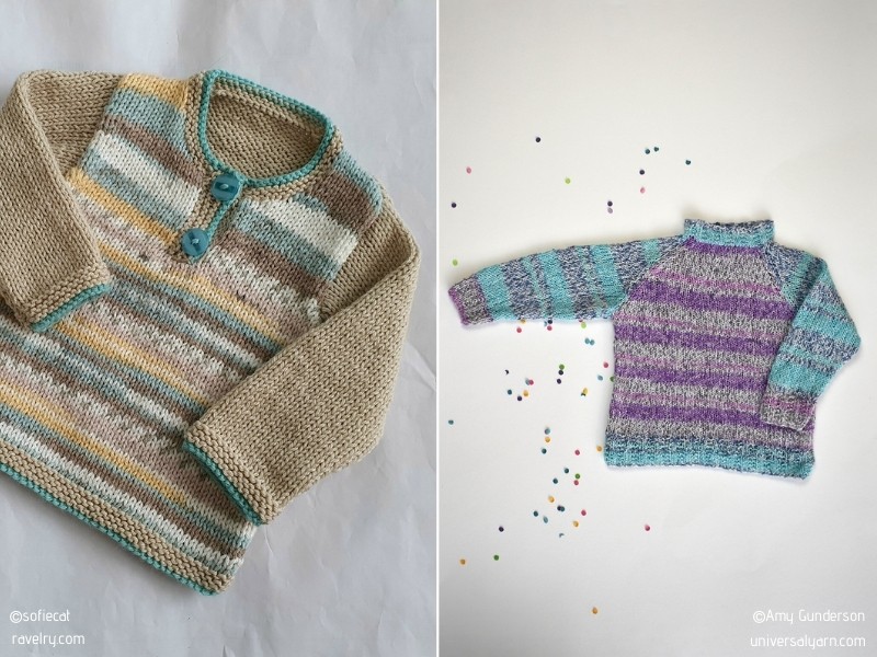 Stripy Knitted Sweaters for Kids with Free Patterns (1)