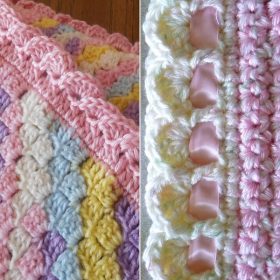 Baby Bankets with Lovely Edgings Free Crochet Patterns