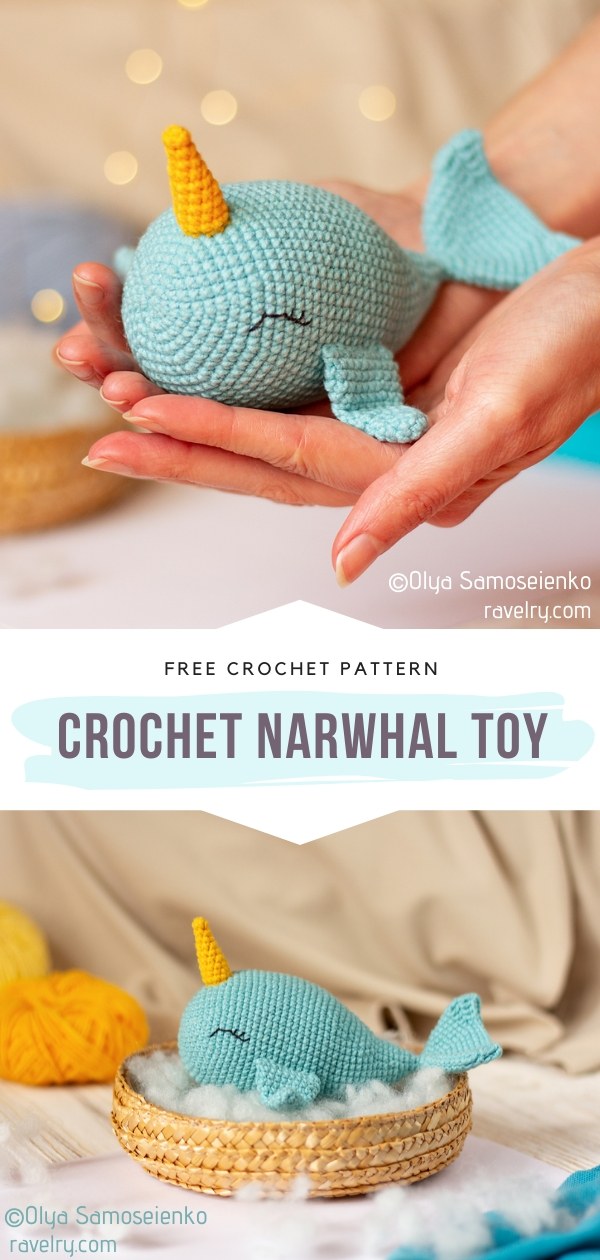 Cute Amigurumi Narwhals with Free Crochet Patterns