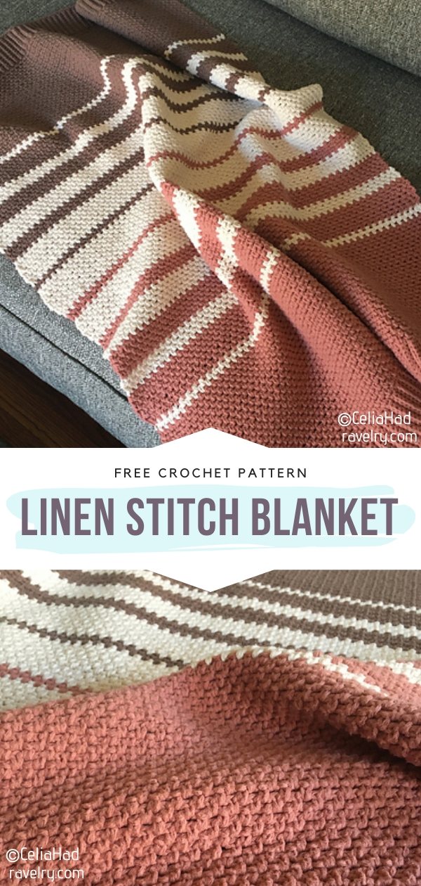 Crochet Linen Stitch Blanket