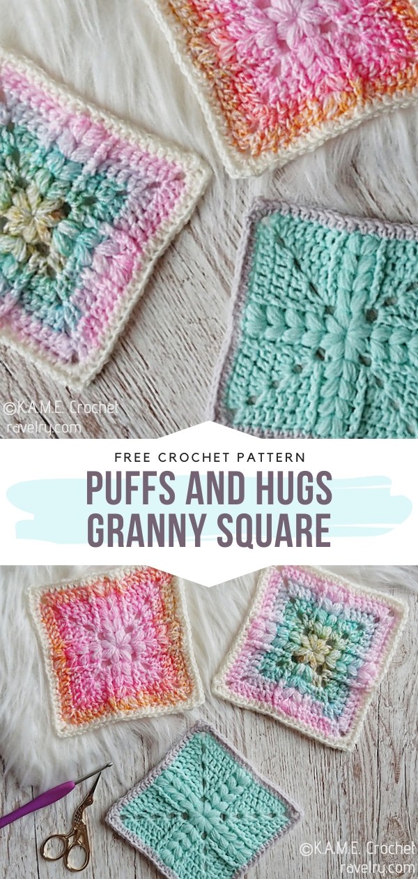 Puffy Crochet Squares - Free Patterns