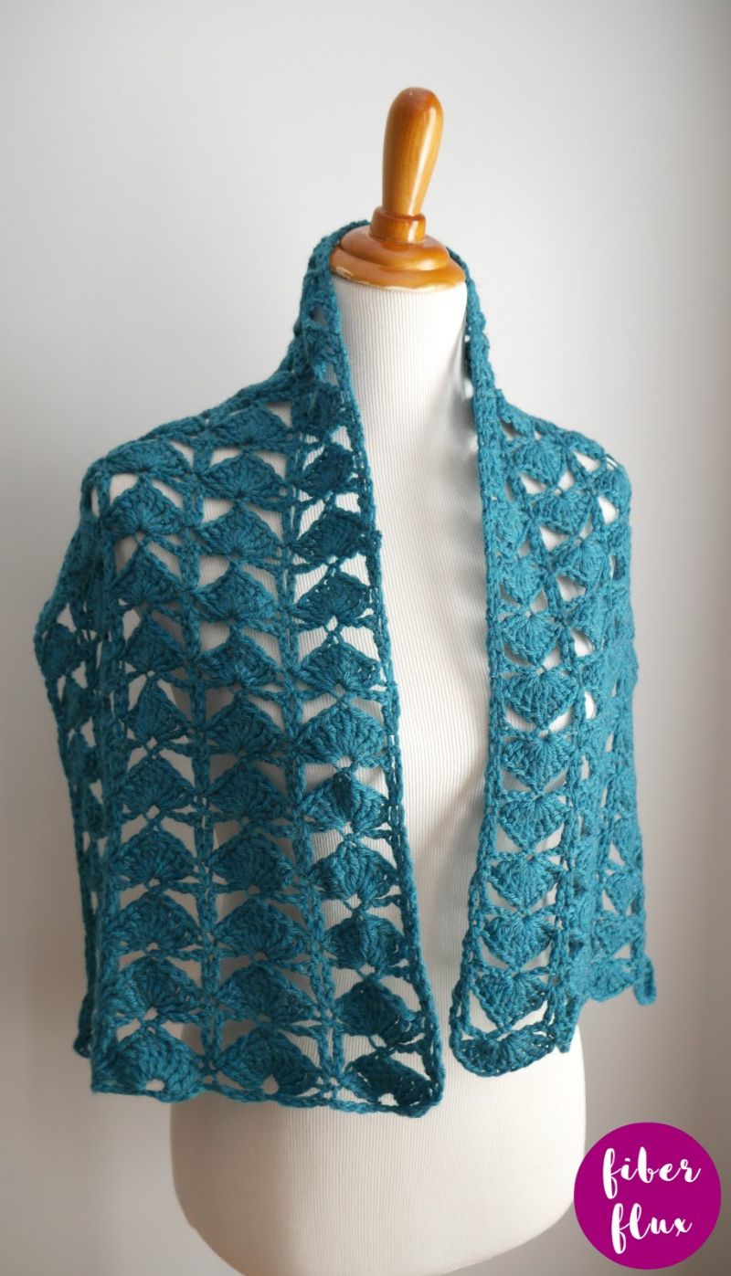 Sparkling Waters Wrap Free Crochet Pattern