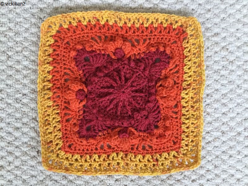 Afghan Block Autumn on My Mind Free Crochet Pattern