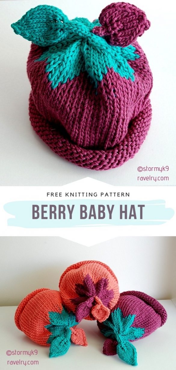 Awesome Fruity Knitted Baby Hats Free Patterns
