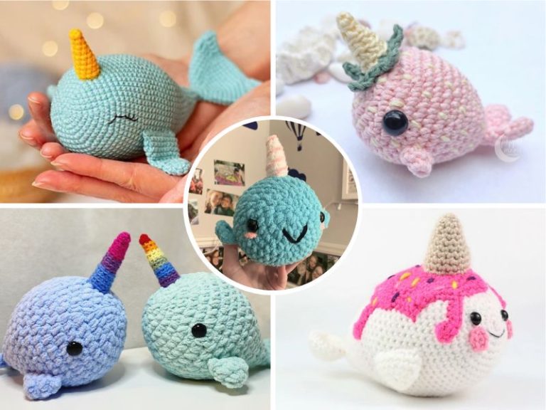 Cute Amigurumi Narwhals with Free Crochet Patterns