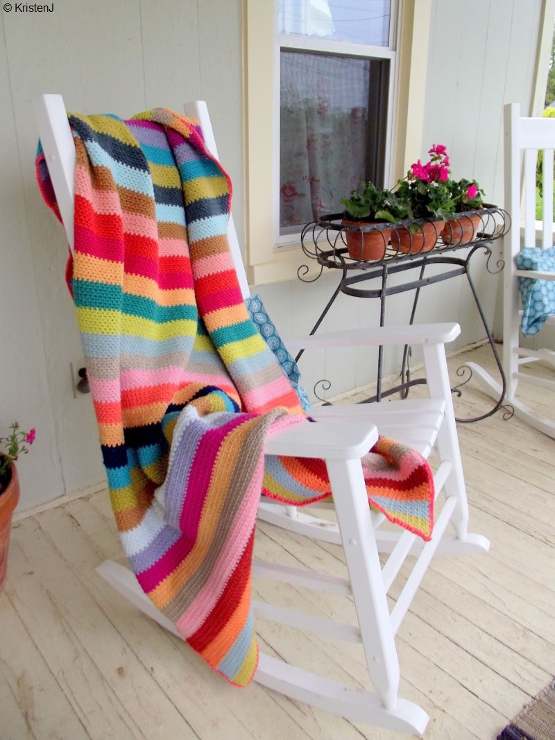 Crochet Stripy Blanket