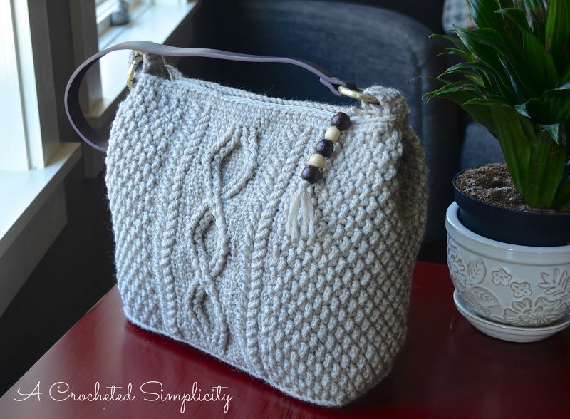Cateline Cabled Bag Crochet Pattern