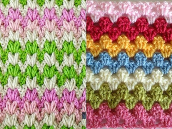 Colorful Textured Stitches with Free Crochet Patterns