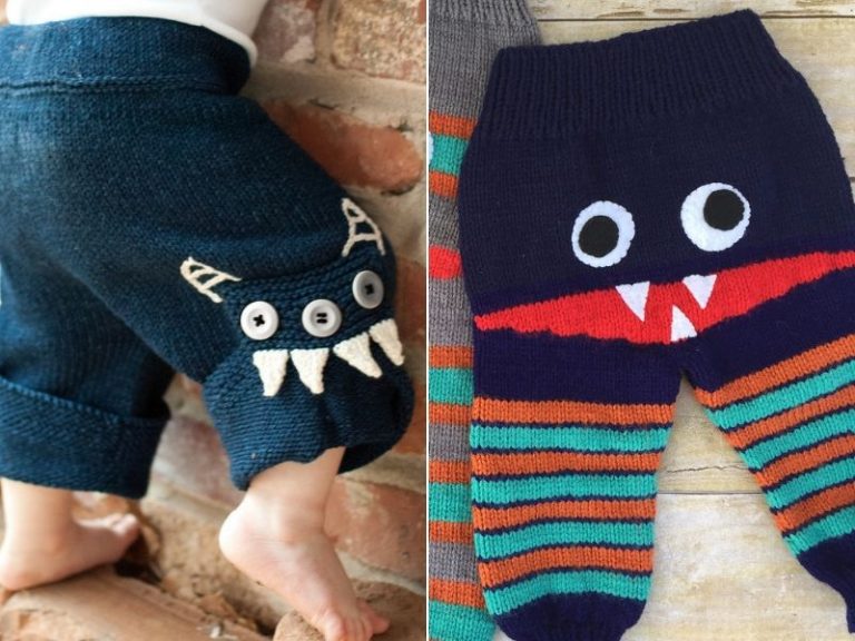 Cute Knitted Monster Pants Free Patterns