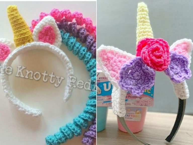 Cute Unicorn Headbands Free Crochet Patterns