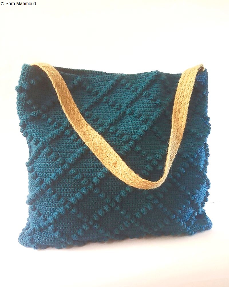 Diamonds Bobbles Bag Crochet Pattern
