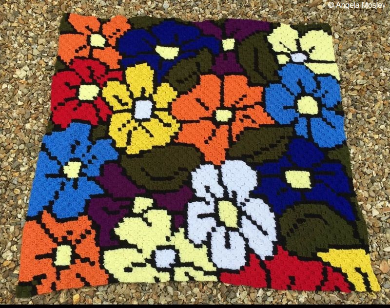 Forever Flowers C2C Crochet Pattern