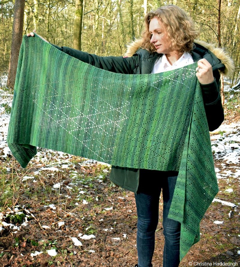 Fresh Leaves Shawl Free Crochet Pattern