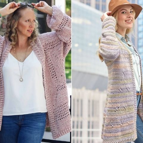 Simple Chunky Cardigans - Free Knitting Patterns